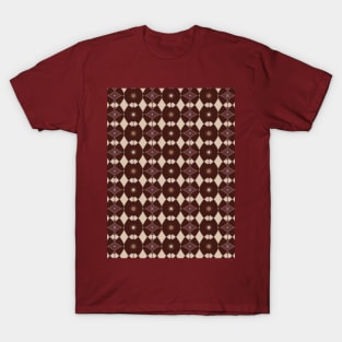 Burgundy Dark Academia Abstract Pattern T-Shirt